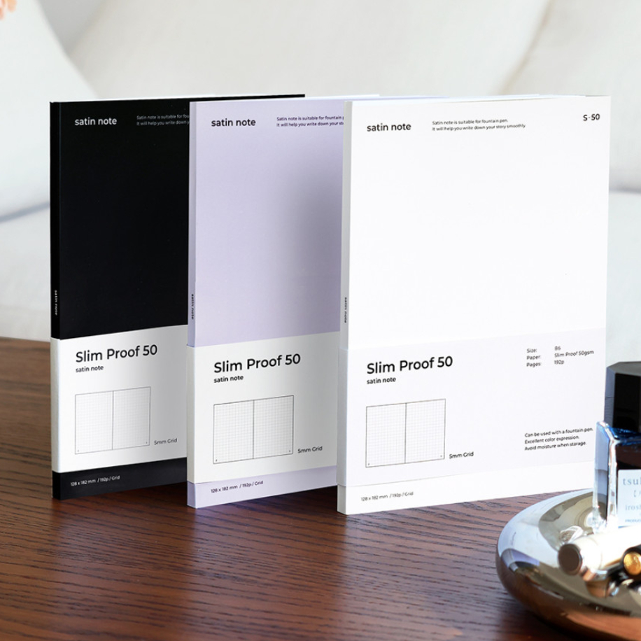 韩国正品Be on D B6线条格子超薄笔记本横线网格本Slim Proof 50