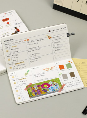 韩国正品Paperian 提醒日程周计划本备忘记事本weekly scheduler