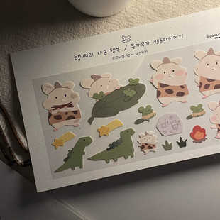 韩国正品collector mumu 可爱仓鼠花园咕卡贴手账日记装饰贴纸1张