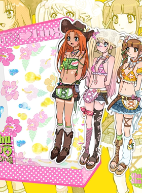 韩国正品domi world甜亚风卡通少女装饰贴纸明信片套装chudoring3