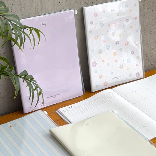 韩国正品7321 2027年拉链收纳袋月计划本记事网格MONTHLY PLANNER