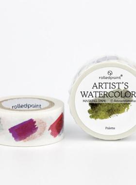 韩国正品rolledpaint 颜料美纹ins风手帐装饰贴纸纸质胶带Palette