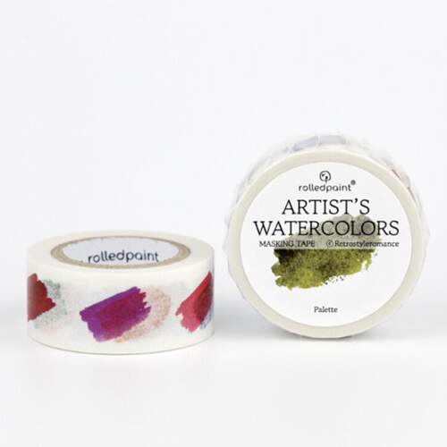 韩国正品rolledpaint 颜料美纹ins风手帐装饰贴纸纸质胶带Palette