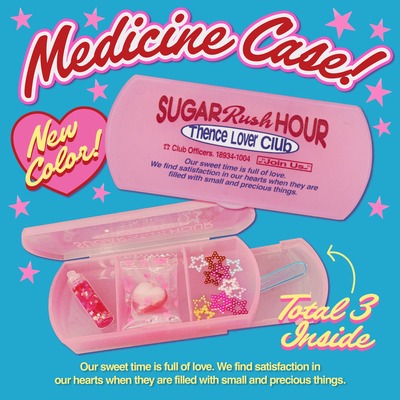 韩国正品thence 随身便携3格药品保健品分装收纳盒Medicine Case