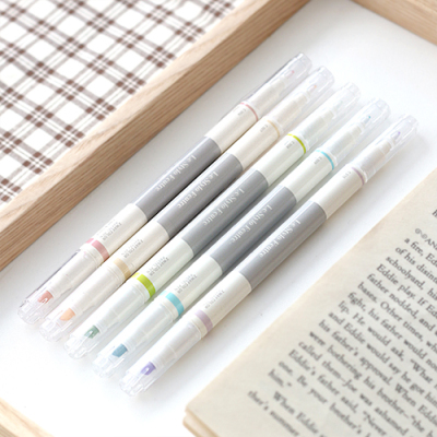 iconic学院风格双头彩色水笔5支