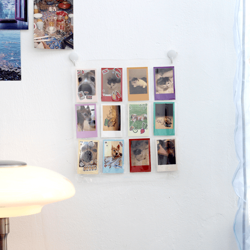 韩国正品jamstudio追星偶像收纳口袋3寸小卡拍立得12插袋吸盘套装