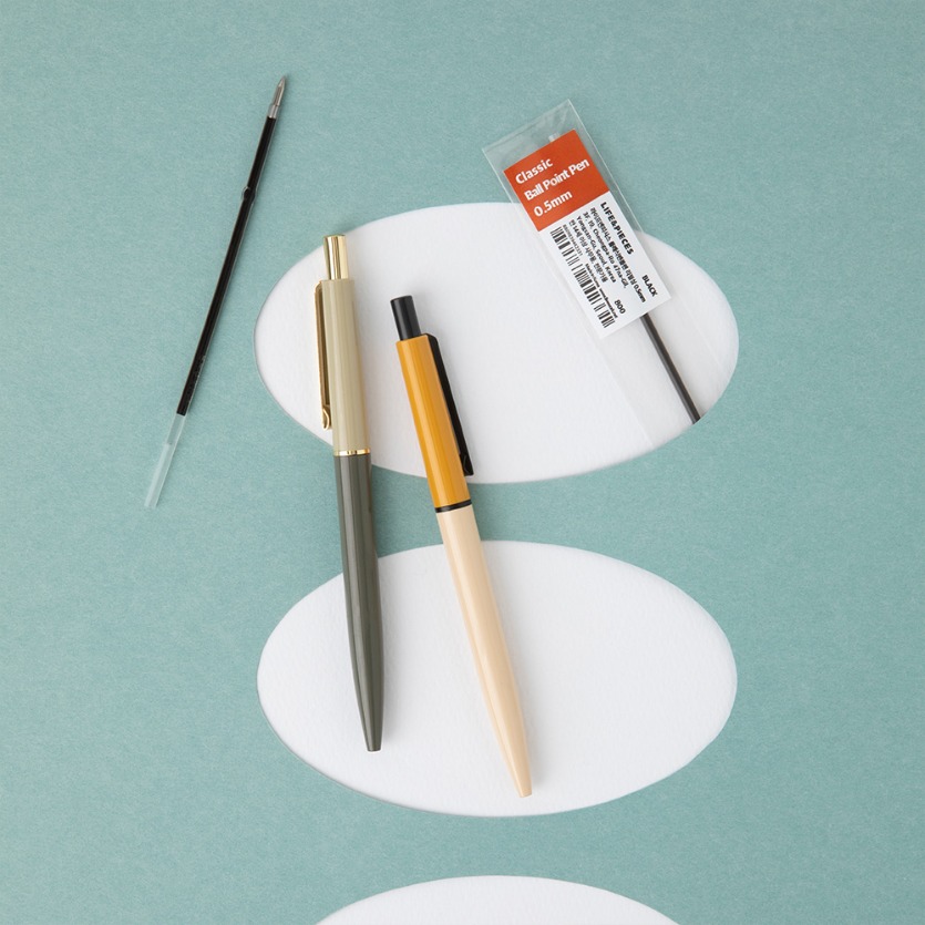 韩国正品livework替芯0.5mm黑色经典圆珠笔替换笔芯ballpoint pen