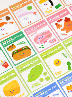 韩国正品RICO 快乐野餐水晶防水装饰贴纸1张STICKER_HAPPY PICNIC