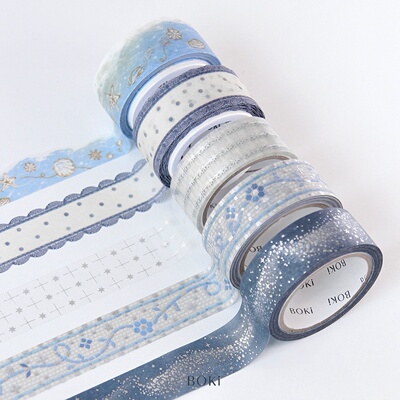 韩国正品Boki 美纹花纹手帐装饰贴纸质胶带When the Light Stay