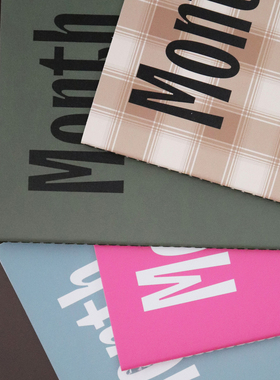 韩国正品Malgrecela 1年B6薄款12个月计划本日程备忘学习记事网格