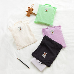 韩国正品live work 全是笑脸手提收纳袋学习会议本子收纳轻薄袋子