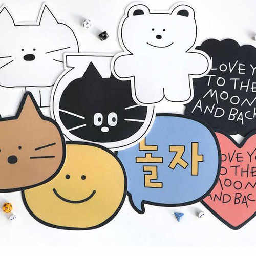 韩国正品iconic 涂鸦防滑鼠标垫创意电脑PVC垫子mouse pad 01-08
