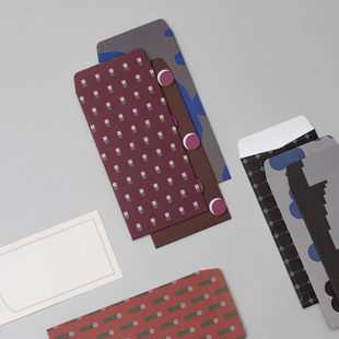 韩国正品live work 艺术拼贴信封纸袋子红包3个PATTERN ENVELOPE