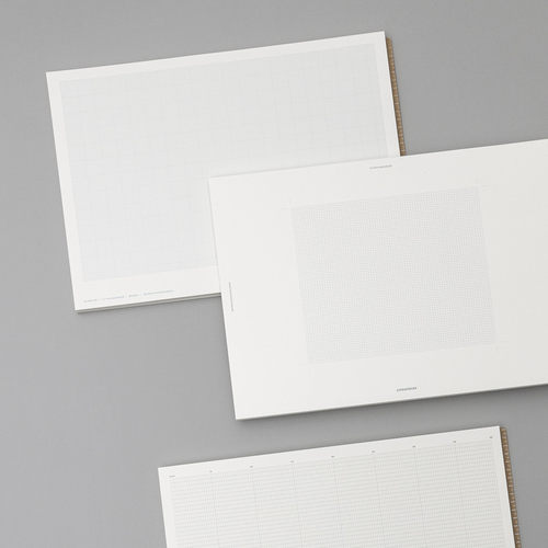 韩国正品live work极简网格拍纸本便签本留言本计划纸MEMO PAD A3