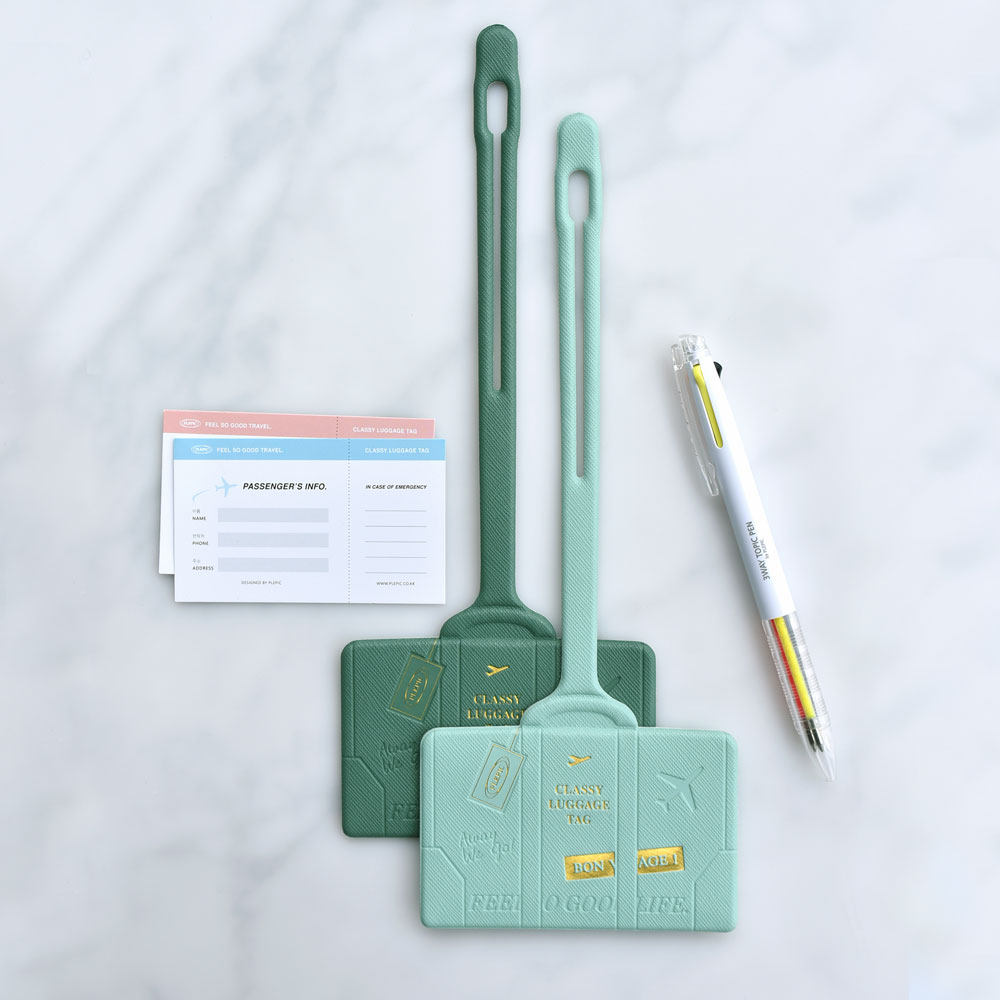 韩国正品Plepic 旅行包皮质行李牌名片牌标记牌吊牌Luggage Tag