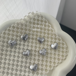 晓梦纽扣爱心纽扣针织开衫毛衣扣子衬衫爱心银色钮扣洋装扣连衣裙