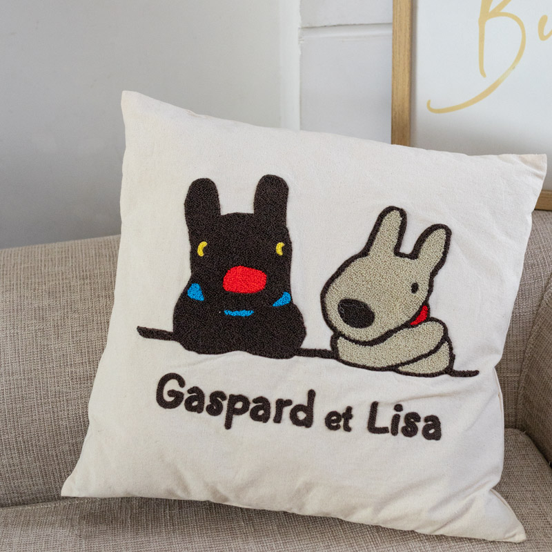 毛巾绣联名款帆布抱枕套卡通可爱