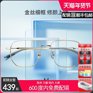 海伦凯勒新款双梁飞行员男近视眼镜框架H82056