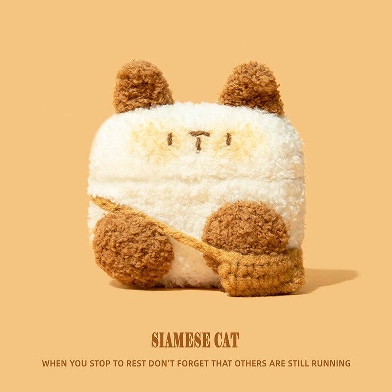 适用华为freeclip保护套freebuds6i耳机壳5i耳夹式freebudsse2蓝牙freebudspro4耳挂freearc/se3毛绒4e暹罗猫