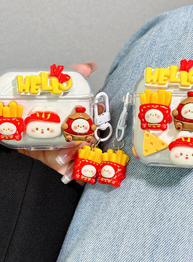 适用oppo enco air4pro保护套oppoencox3耳机壳oppoencor4蓝牙oppoencofree4耳夹clip式oppoencoair4小兔薯条