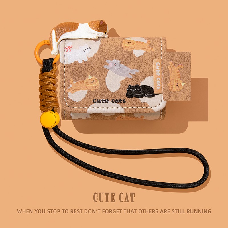 适用华为freeclip保护套freebuds6i保护壳5i耳夹式freebudsse2蓝牙4e耳机套freebudspro4皮质pro3趴趴小猫se3