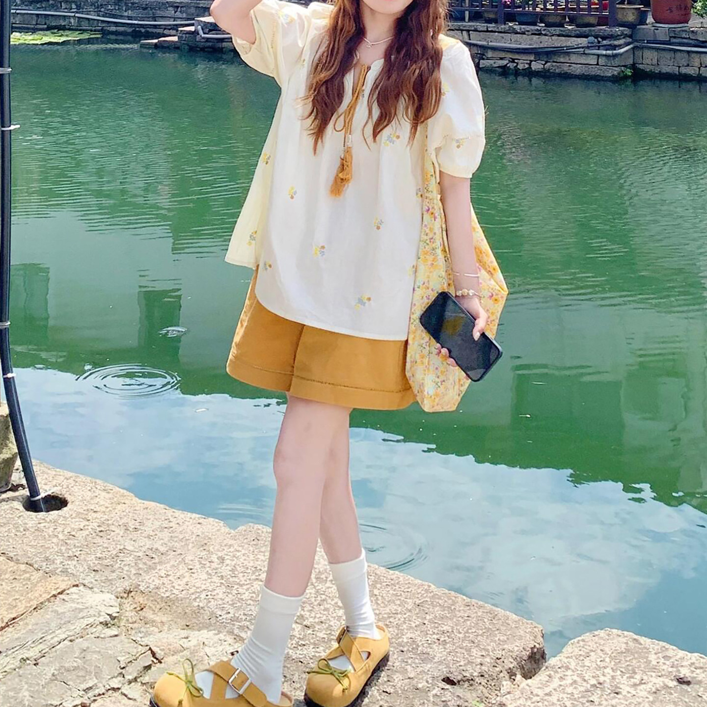 学生两件套套装女娃娃衫短袖短裤休闲显瘦减龄洋气时尚套装女夏装