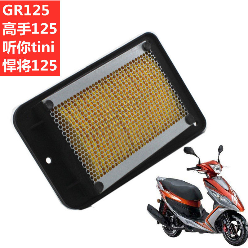 适用于三阳高手GR125 听你tini 悍将厦杏摩托车空滤器滤芯空气格