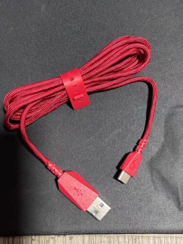 rog红色伞绳线明日香二号机联名编织线 全新rog    type-c数据线