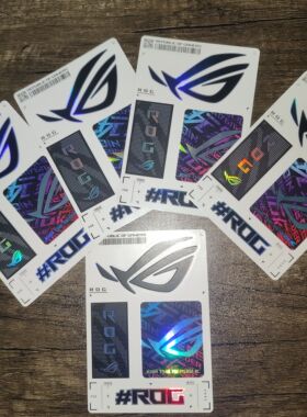 rog玩家国度败家之眼贴纸 原装夜魔配件 diy彩纸