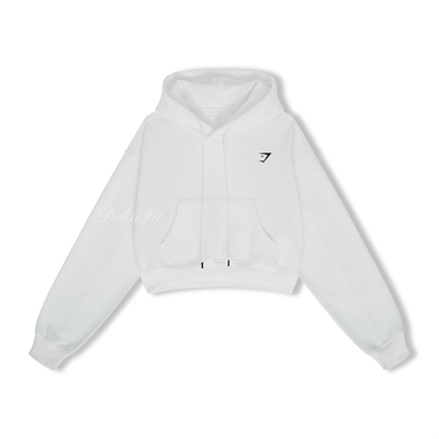 DakaFit 鲨鱼2024新款卫衣短款加绒卫衣时尚印花加绒卫衣