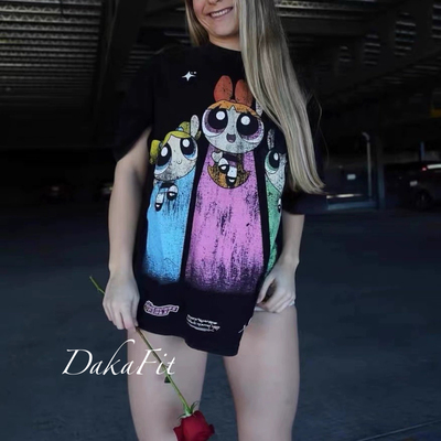 飞天小女警宽松健身T恤