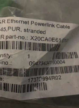 倍加莱powerlink 电缆X20CA0E61.0100，议价