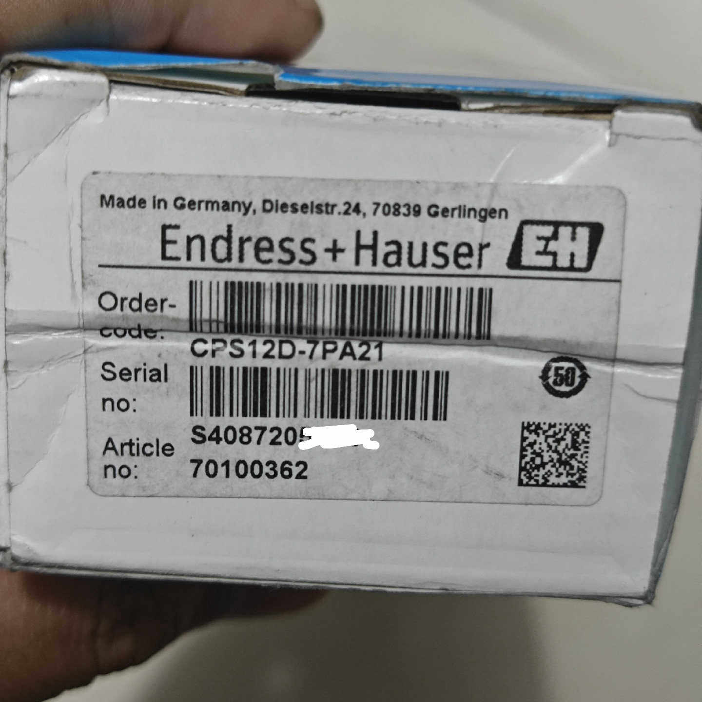 E+H CPS12D-7PA21 ORP电极议价