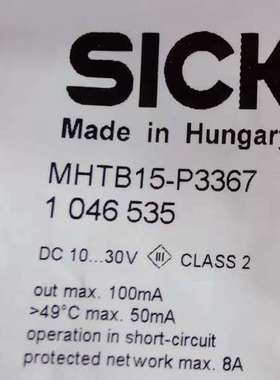 (议价)Sick MHTB15-P3367 西克圆柱形光电传感器