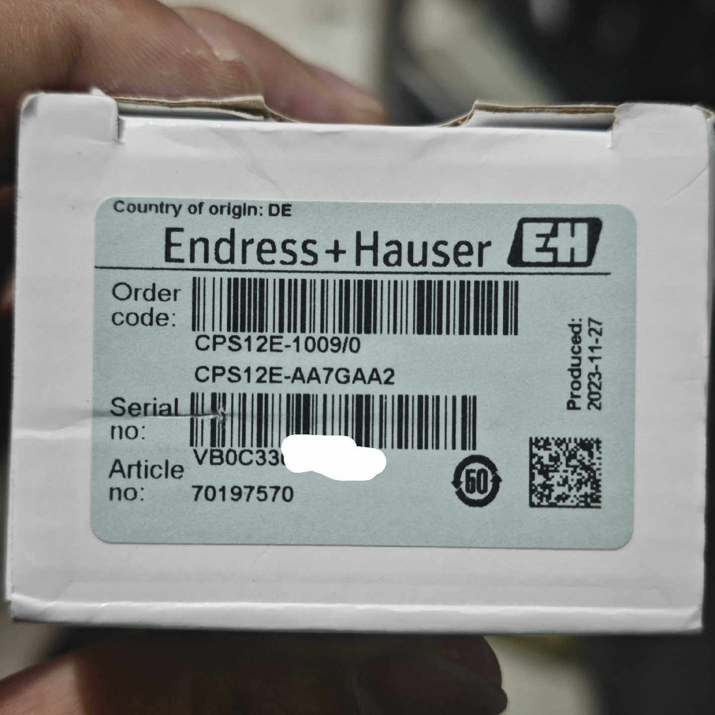 E+H CPS12E-AA7GAA2 CPS12E-1009议价