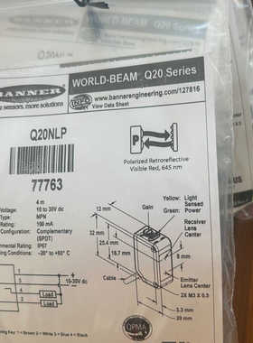 BANNER邦纳传感器：Q20NLP，议价