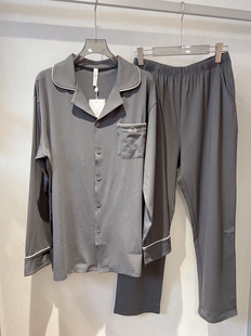 慕思梦秋冬新男士家居服睡衣套装长裤长袖莱赛尔棉不变形亲肤舒适