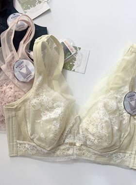2025夏新背心式乳胶兔耳朵超薄文胸BRA11428无痕v型上托蚕丝内衣