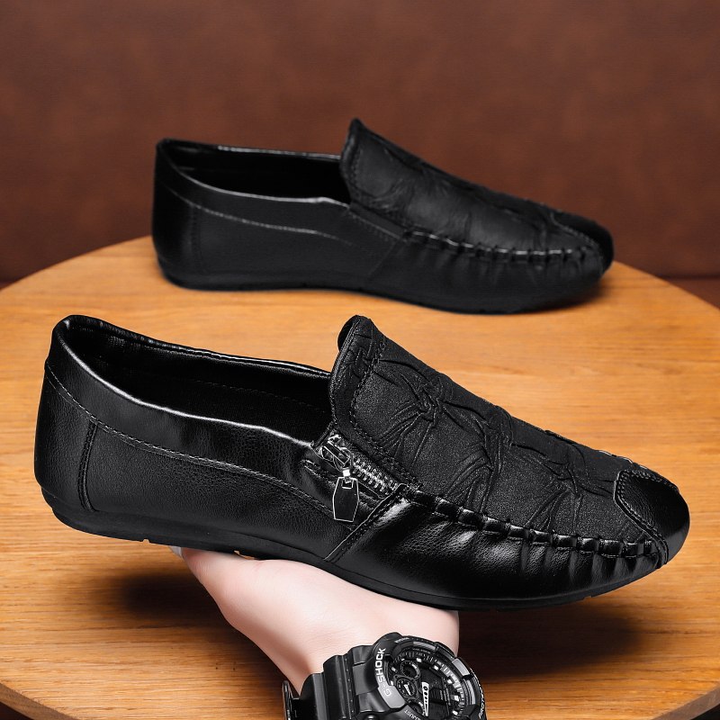 豆豆男鞋冬季2026新款休闲运动阿甘鞋工地干活防滑一脚蹬工作皮鞋,流行男鞋,单鞋,淘宝优惠券,粉丝福利购,淘宝优惠卷