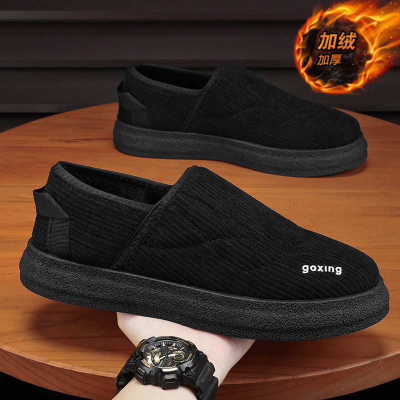 男士棉鞋老北京布鞋冬季加绒保暖加厚爸爸老年人一脚蹬休闲豆豆鞋,流行男鞋,布鞋,淘宝优惠券,粉丝福利购,淘宝优惠卷