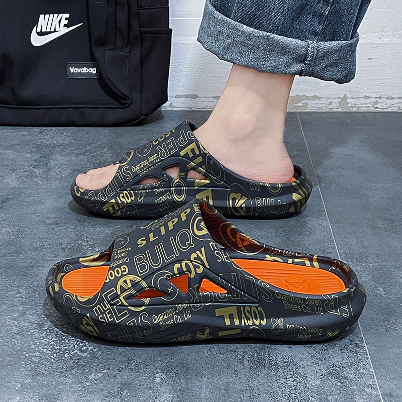 椰子拖鞋男士大码夏季2024新款户外防滑踩屎感凉拖沙滩运动一字拖