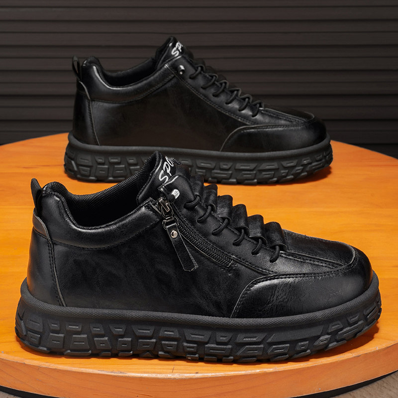 厨师男鞋冬季厨房工作防滑耐磨厚底休闲皮鞋新款工地干活劳保板鞋,流行男鞋,单鞋,淘宝优惠券,粉丝福利购,淘宝优惠卷