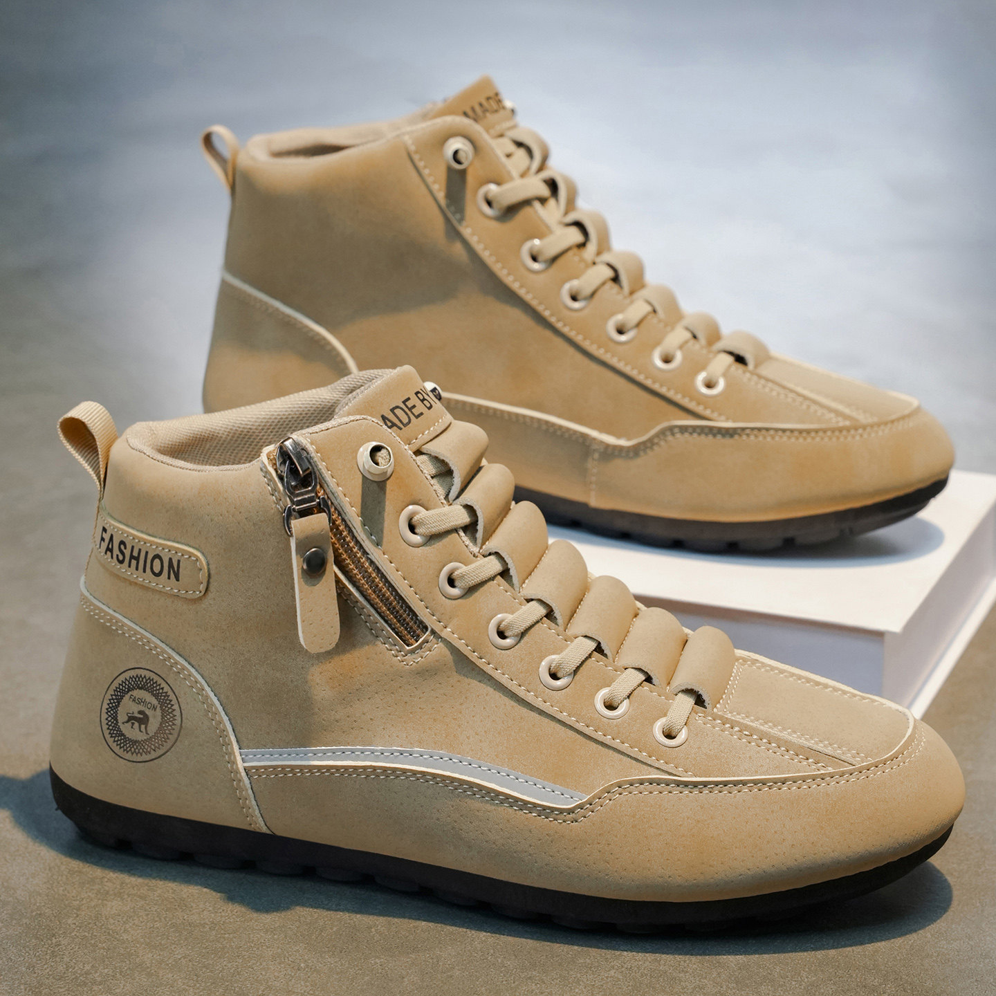 劳保男鞋2026新款冬季运动休闲皮鞋软底户外防滑工作上班豆豆潮鞋,流行男鞋,单鞋,淘宝优惠券,粉丝福利购,淘宝优惠卷