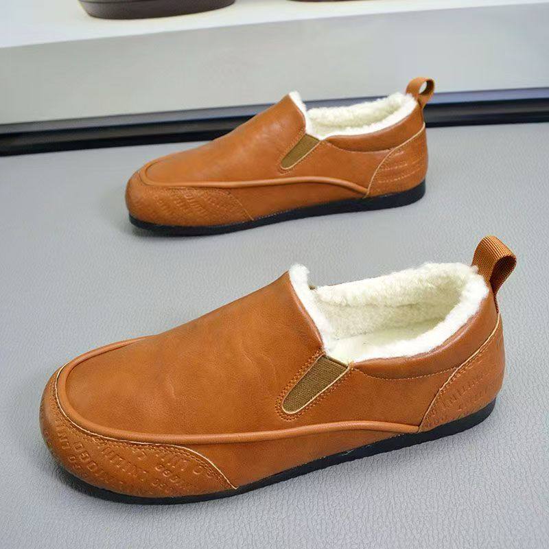 男鞋冬季一脚蹬开车软底加绒加厚保暖豆豆鞋中老年人防滑乐福棉鞋,流行男鞋,单鞋,淘宝优惠券,粉丝福利购,淘宝优惠卷