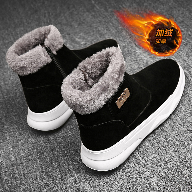SNOW BOOTS MENS 2024 WINTER ZERO DEGREE COLD-RESISTANT WATERPROOF BREAD COTTON BOOTS FLEECE THICKENED WARM NORTHEAST COTTON SHOES