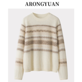 100山羊绒拉绒女套毛衣秋冬季 新款 圆领插肩袖 品质老顾客入 针织衫