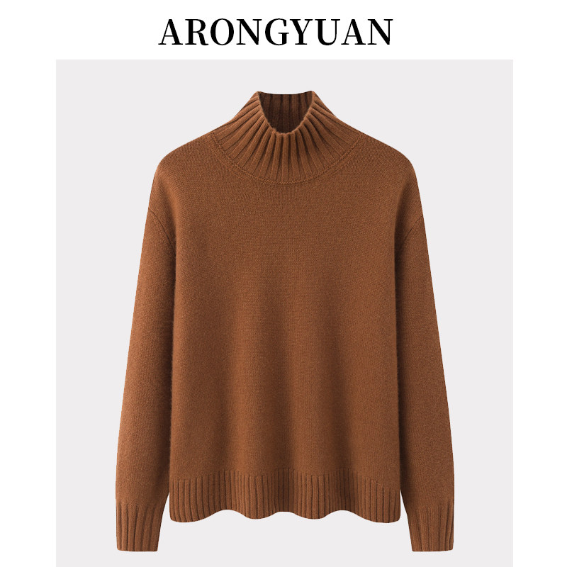 高领加厚100纯山羊绒打底衫女宽松遮肚七针双股套头简约百搭毛衣,女装/女士精品,羊绒衫,淘宝优惠券,粉丝福利购,淘宝优惠卷