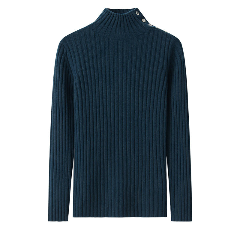 阿绒源2020新款半高领羊绒衫女士纯色加厚打底衫修身显瘦内搭毛衣