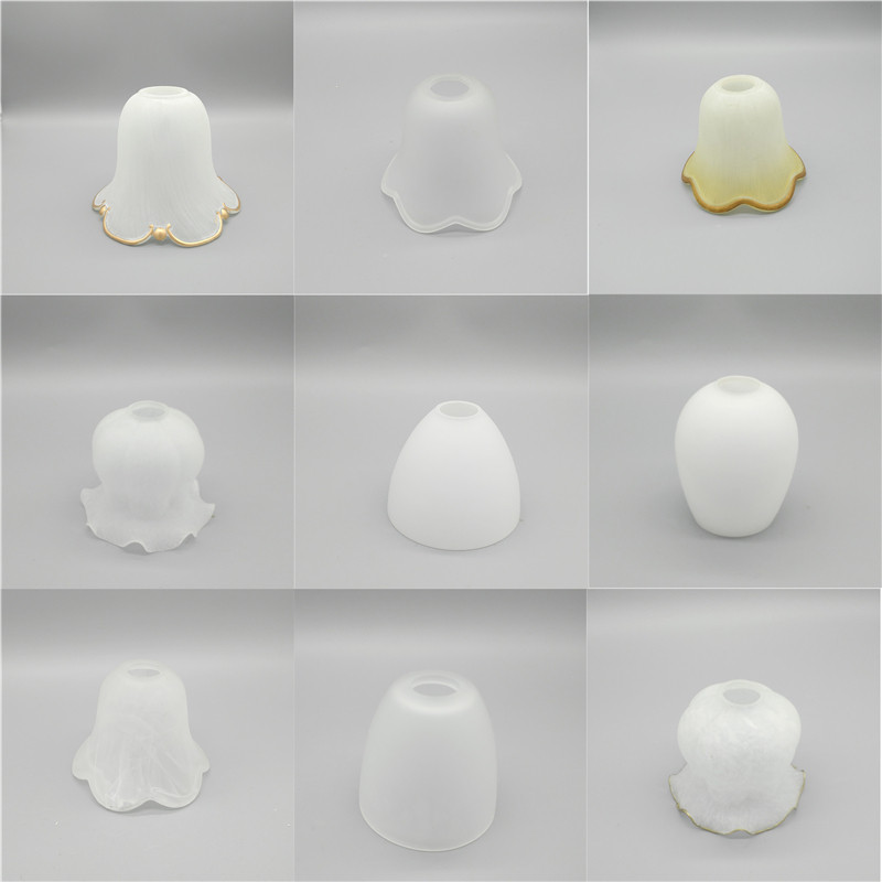 欧式吊灯灯罩吸顶灯具配件白色雨点e14灯罩 吊灯罩玻璃灯罩配件