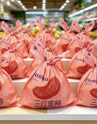 柚子包装袋专用袋红柚三红柚通用超市塑料水果袋子蜜柚手拎礼品袋